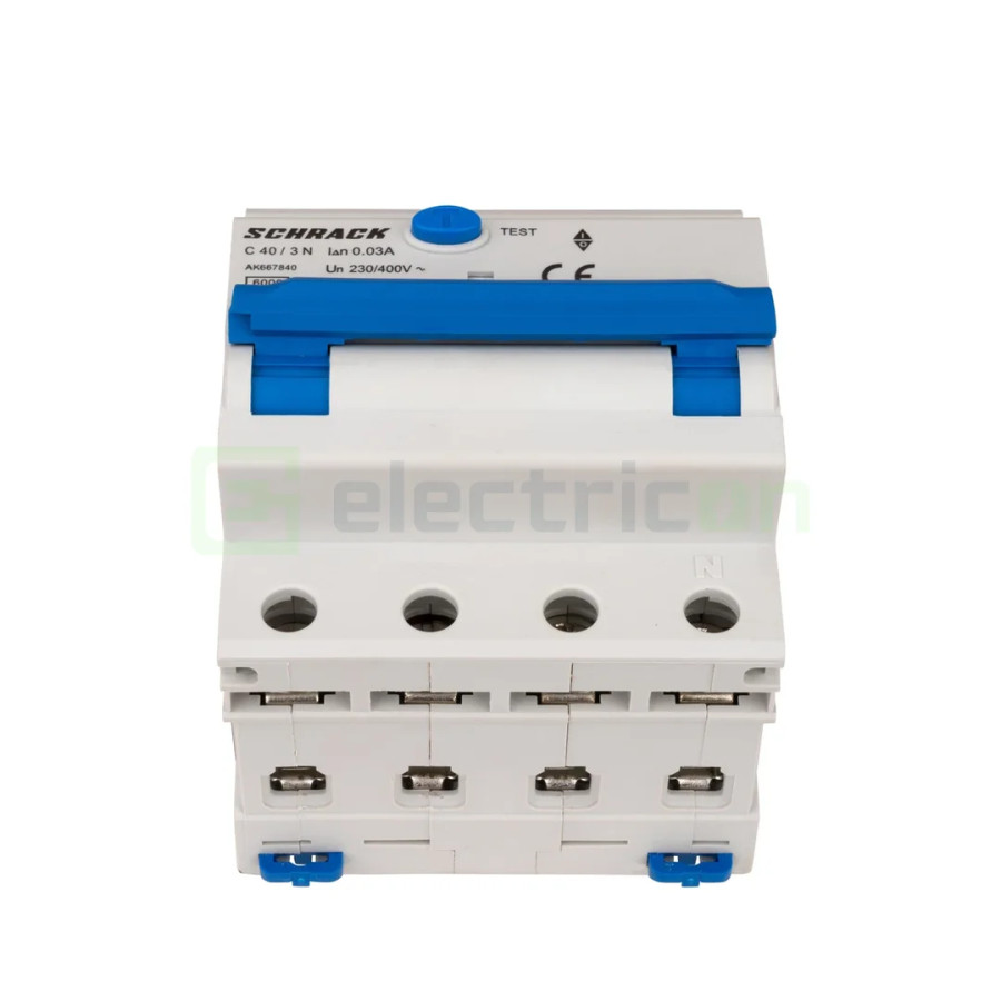 Disjunctor RCBO 40A 30mA Schrack 3P+N