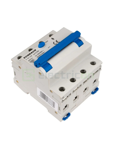 Disjunctor RCBO 10A 30mA Schrack 3P+N