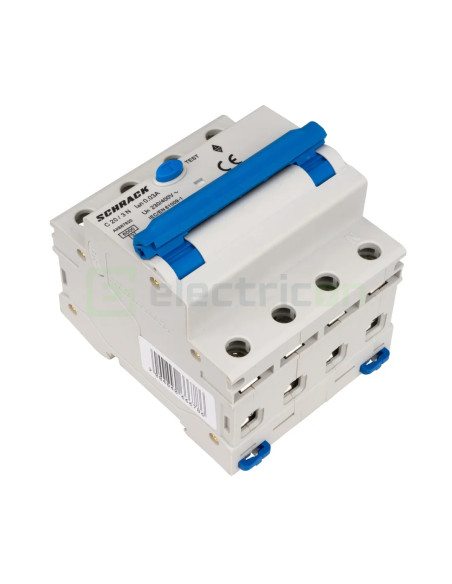 Disjunctor RCBO 20A 30mA Schrack 3P+N