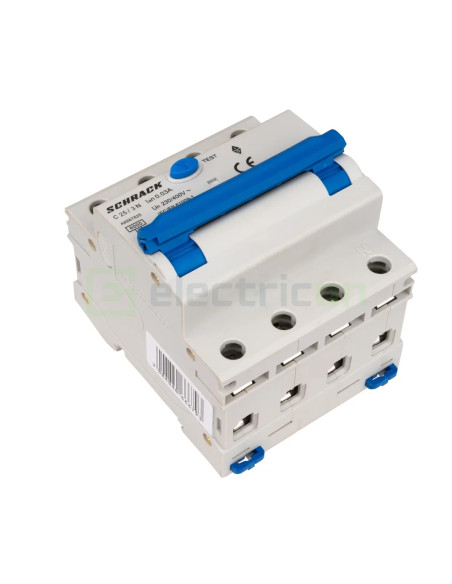 Disjunctor RCBO 25A 30mA Schrack 3P+N