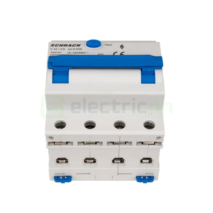 Disjunctor RCBO 32A 30mA Schrack 3P+N