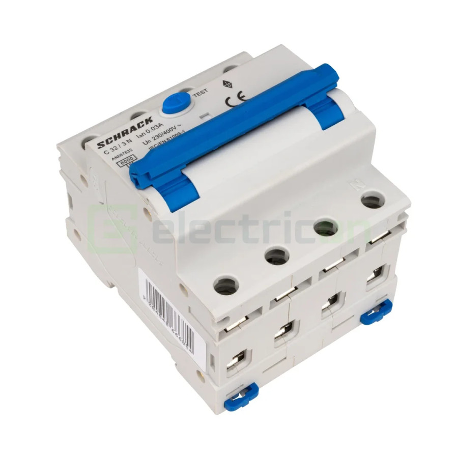 Disjunctor RCBO 32A 30mA Schrack 3P+N
