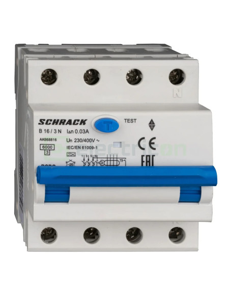 Siguranta RCBO 16A/30mA Schrack - AK668816