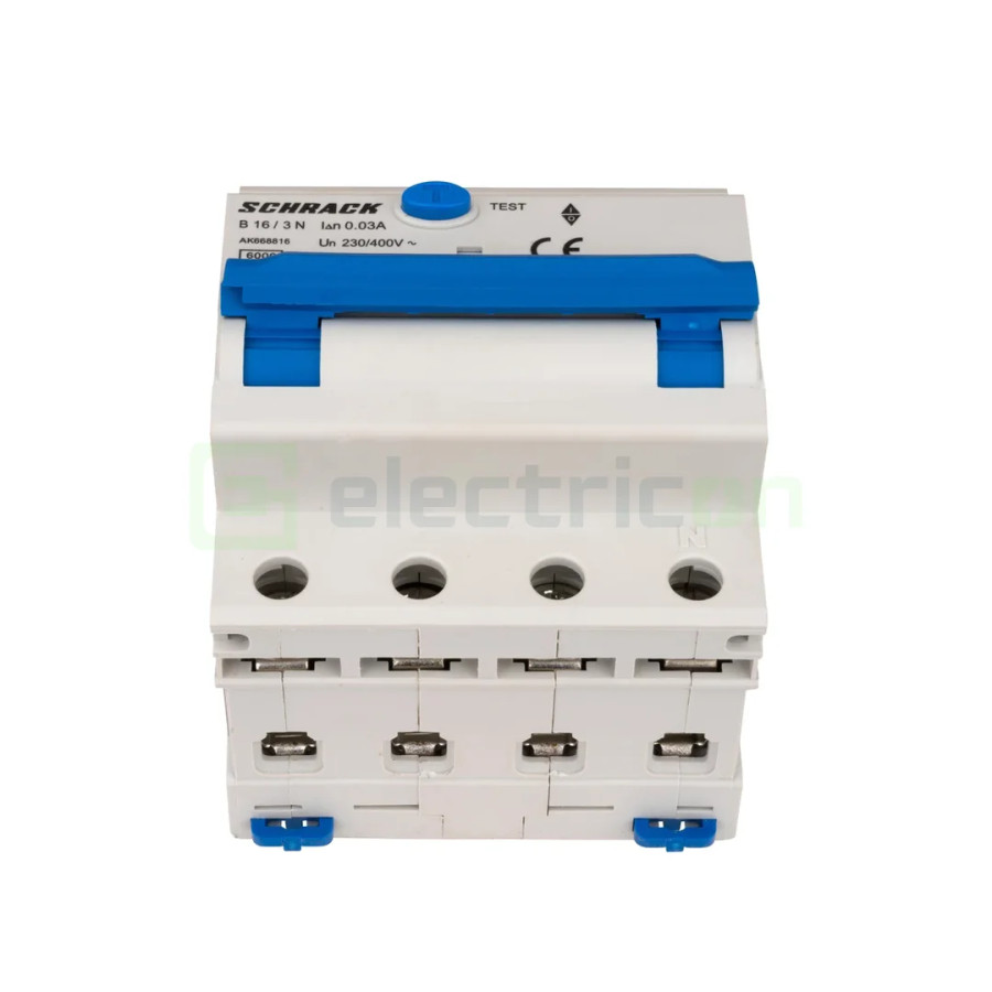 Disjunctor RCBO 16A 30mA Schrack 3P+N