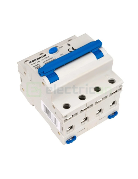 Disjunctor RCBO 16A 30mA Schrack 3P+N