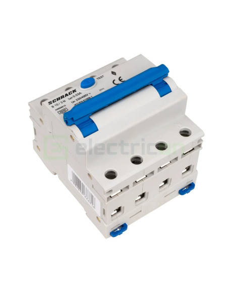 Disjunctor RCBO 10A 30mA Schrack 3P+N