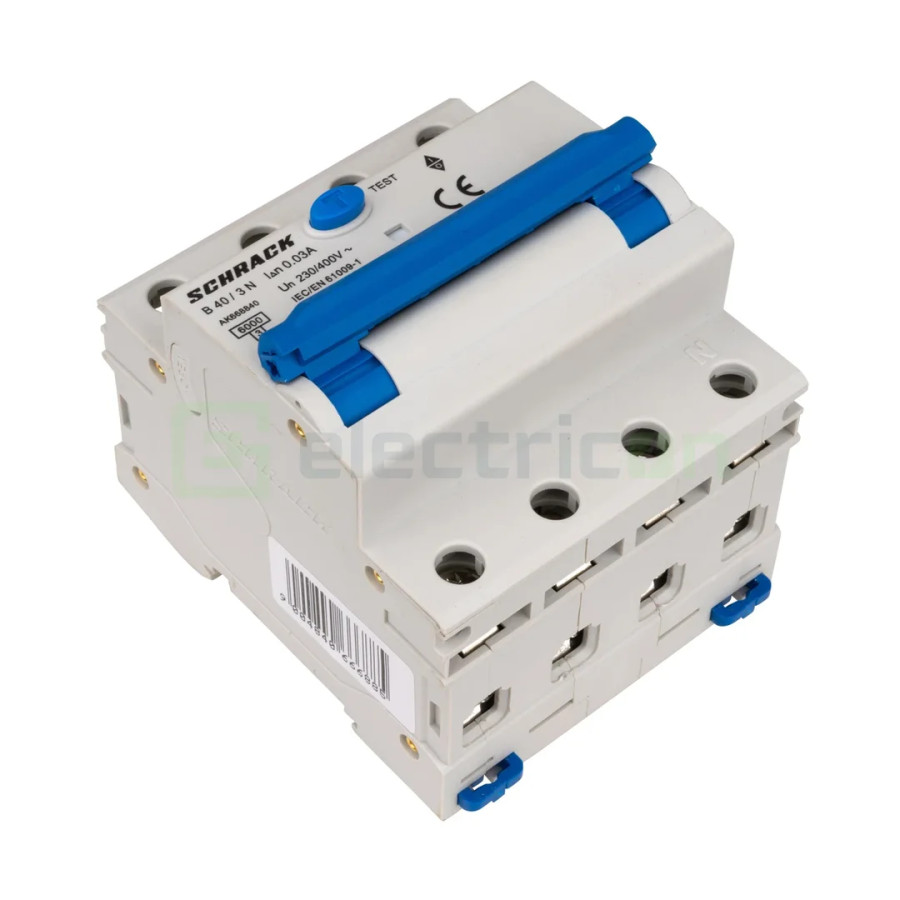 Disjunctor RCBO 40A 30mA Schrack 3P+N