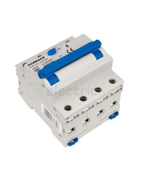 Disjunctor RCBO 25A 30mA Schrack 3P+N