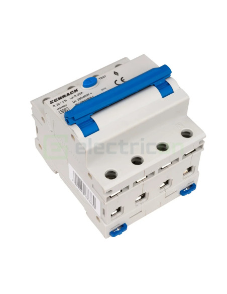 Disjunctor RCBO 20A 30mA Schrack 3P+N