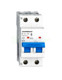 MCB - Siguranță automată - disjunctor - curba B 13A 6kA 1P+N 2M Amparo Schrack AM618613
