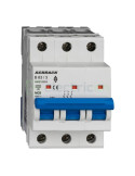 MCB - Siguranță automată - disjunctor - curba B 63A 6kA 3P 3M Amparo Schrack AM618363