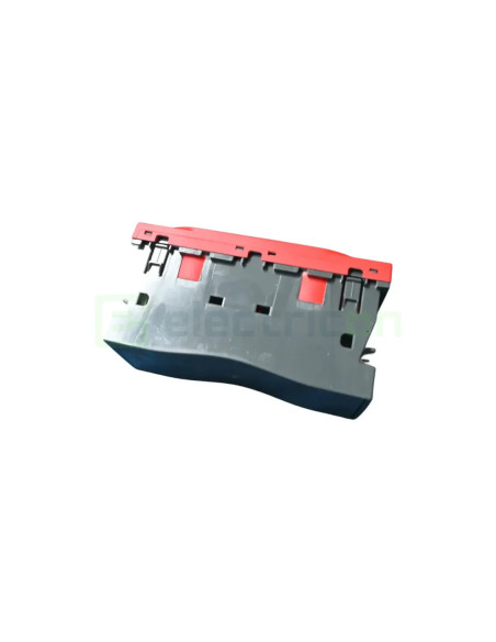 Priza dubla shucko pentru canal cablu, 45mm, 16A, rosu, QuickConnect, Gallery, Hager, WXF472R