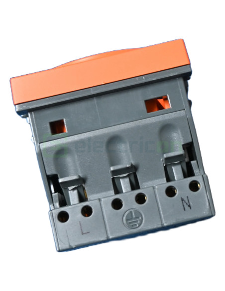 Priza dubla shucko pentru canal cablu, 45mm, 16A, portocaliu, QuickConnect, Gallery, Hager, WXF472E