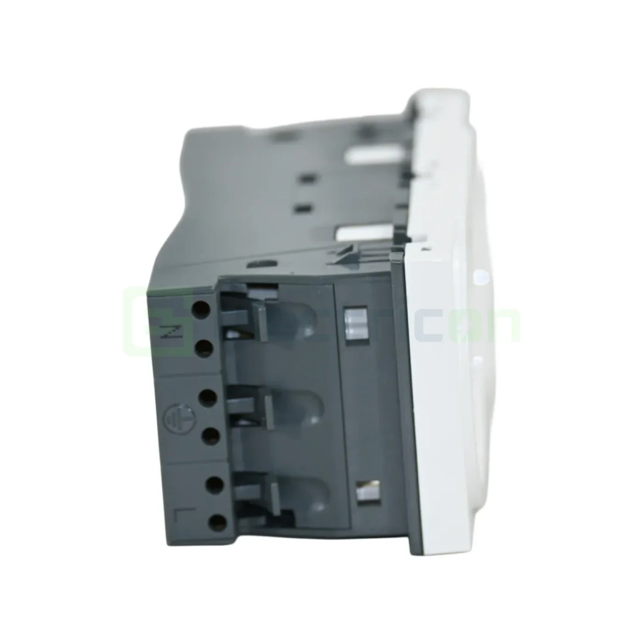 Priza dubla shucko pentru canal cablu, 45mm, 16A, alb, QuickConnect, Gallery, Hager, WXF472B