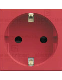 Priză - Schuko 2P+E - simplă canal cablu 45mm QuickConnect - încastrat - roșu - IP20 - Hager Gallery - WXF160R