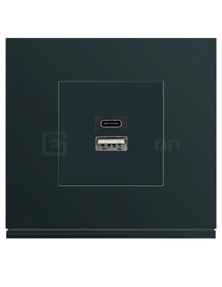 Masca priza USB, negru, Gallery, Hager, WXD112N