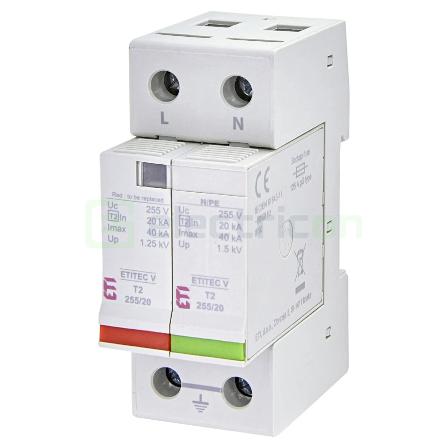 Descarcator supratensiune T2 Debrosabil ETI - Electricon.ro