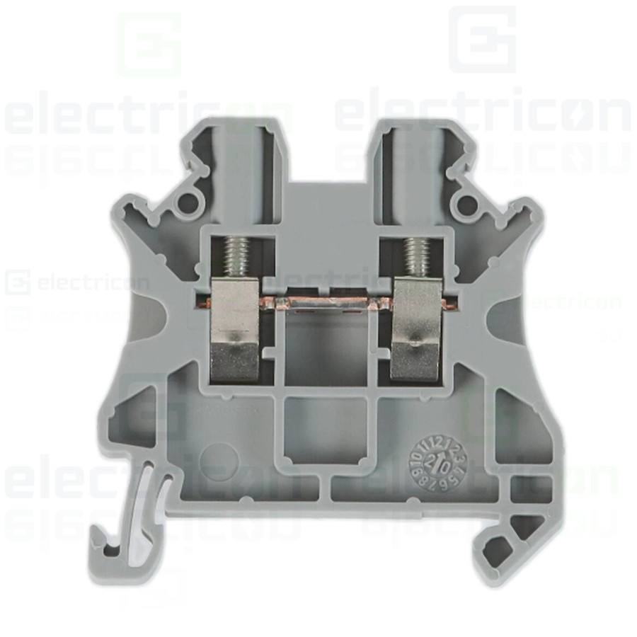 Clemă șir 5mm² Clema sir, de trecere, 2 conexiuni,  2.5mm², gri, UT 2.5, Phoenix Contact, 3044076 – montaj rapid și sigur în apl