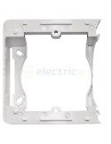 Doză aparataj modulară - montaj aparent - 1 modul de capat - alb lucios - Hager Lumina - Hager WL5420