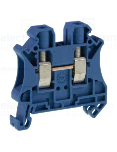 Clemă de derivație 6 mm² Clema șir cu șurub, 2PT, 2 conexiuni, 6 mm², albastru, UT 6 BU, Phoenix Contact, 3044144 – montaj rapid