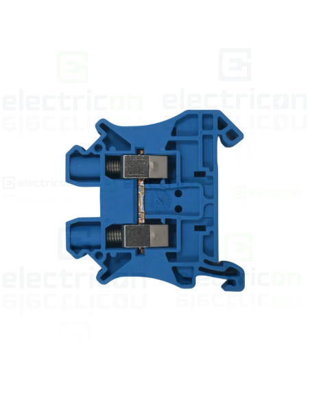 Clemă de derivație 6 mm² Clema șir cu șurub, 2PT, 2 conexiuni, 6 mm², albastru, UT 6 BU, Phoenix Contact, 3044144 – montaj rapid