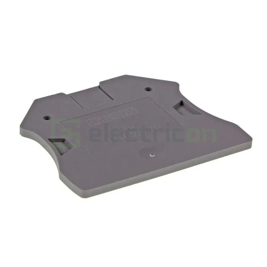 Clemă de derivație Element terminal pentru clema Phoenix Contact serie UT 6, gri, D-UT 2,5/10, Phoenix Contact, 3047028 – montaj