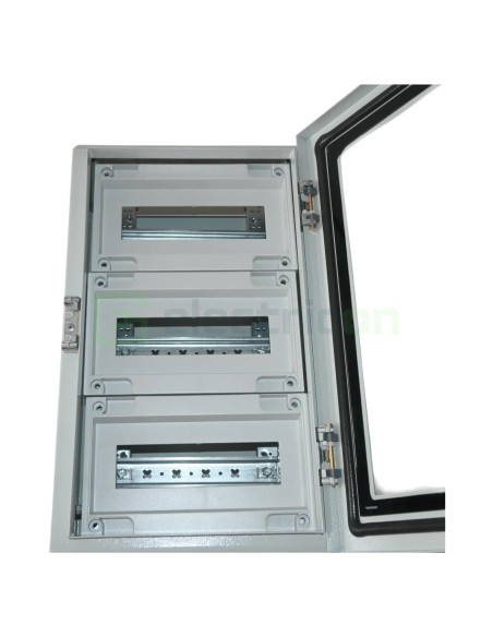 Set de rack-uri pentru tablouri Hager Orion, 3 randuri de 12 module, dimensiuni 500x300 mm, Hager, FL981A - Electricon.ro
