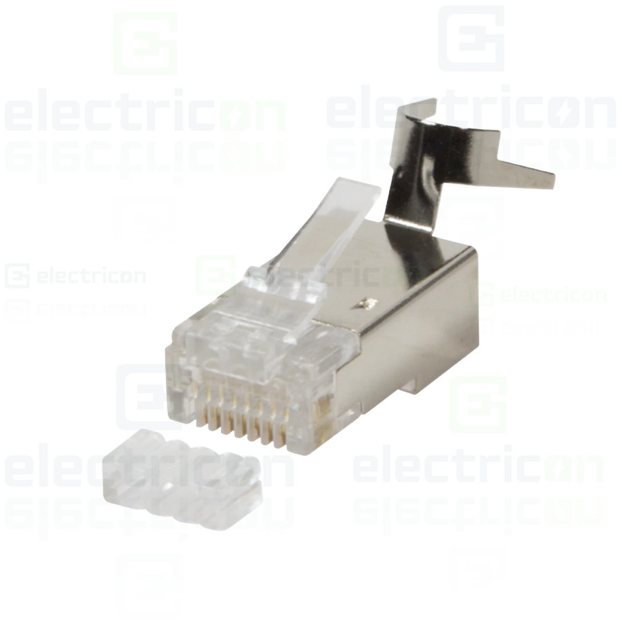 Mufa RJ45 FTP Cat.6/6A/7/7A/8, ecranata, 22-24 AWG, ghidaj max. 8 mm, Emtex, TED Electric, EMT-MP8-FTP - Electricon.ro