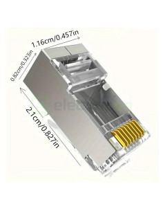 Mufa RJ45 FTP Cat.6A, ecranata, passthrough, Emtex, TED Electric, EMT-PR6A-FTP - Electricon.ro 2