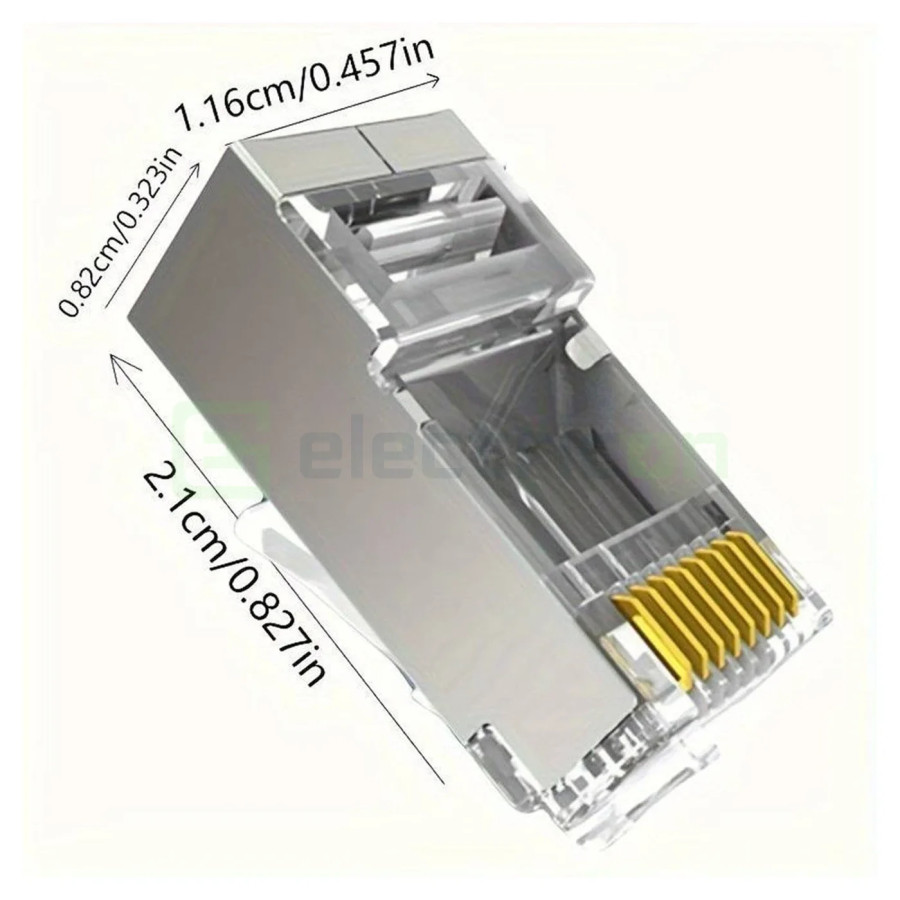 Mufa RJ45 FTP Cat.6A, ecranata, passthrough, Emtex, TED Electric, EMT-PR6A-FTP - Electricon.ro
