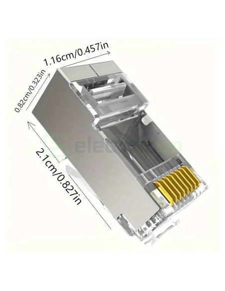 Mufa RJ45 FTP Cat.6A, ecranata, passthrough, Emtex, TED Electric, EMT-PR6A-FTP - Electricon.ro