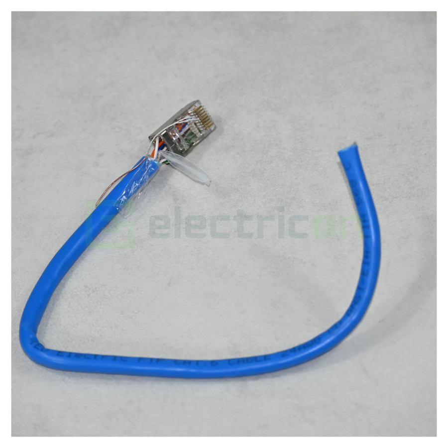 Mufa RJ45 FTP Cat.6A, ecranata, passthrough, Emtex, TED Electric, EMT-PR6A-FTP - Electricon.ro