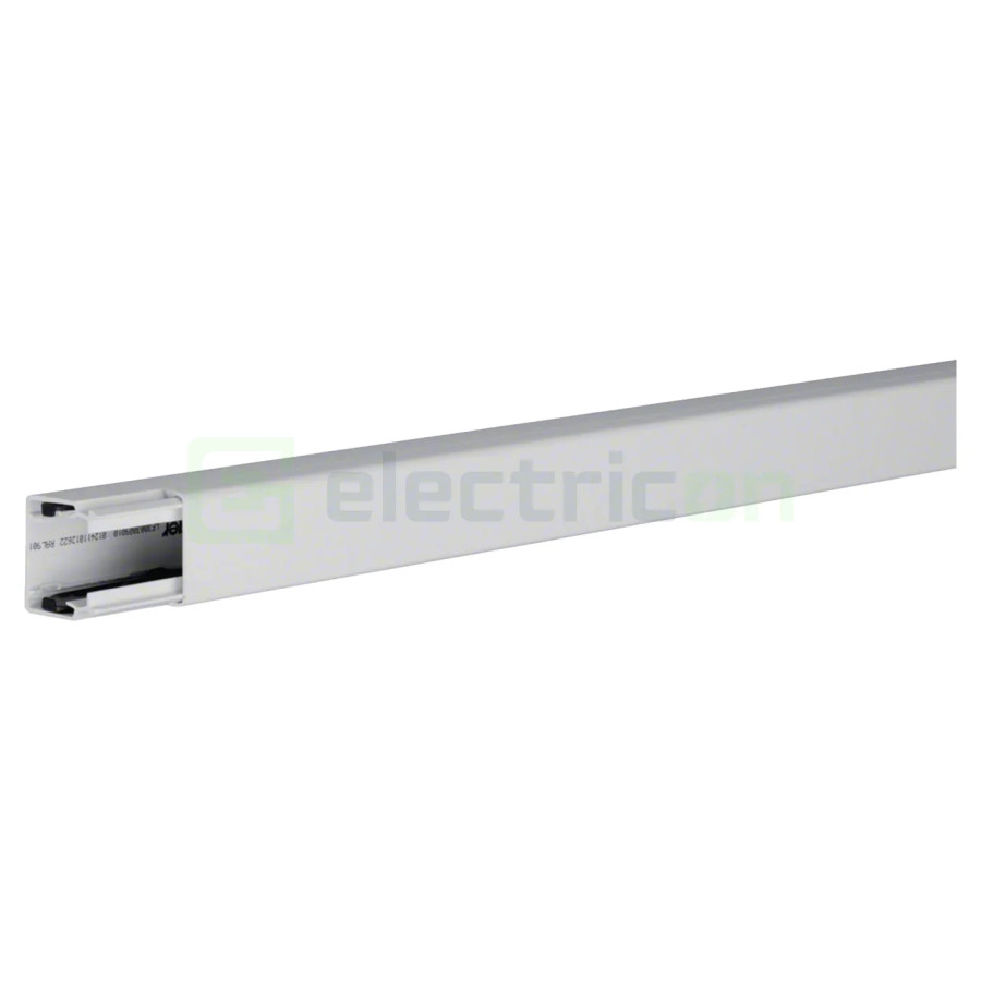 Canal cablu PVC, LF 30x30 mm, gri deschis, Hager, LF3003007035 - Electricon.ro