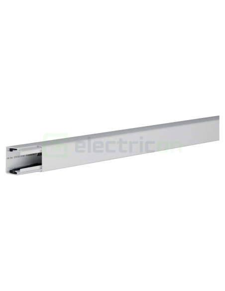 Canal cablu PVC, LF 30x30 mm, gri deschis, Hager, LF3003007035 - Electricon.ro