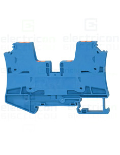 Clemă de derivație 6 mm² Clemă șir de trecere, 4 conexiuni, 6 mm², albastru, PTV 6 QUATTRO BU, Phoenix Contact, 1116740 – montaj