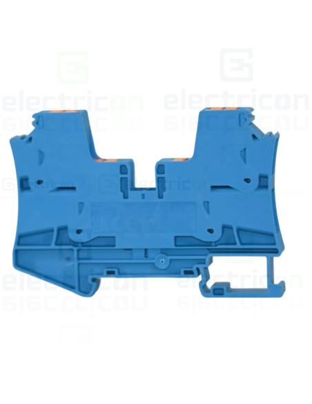 Clemă de derivație 6 mm² Clemă șir de trecere, 4 conexiuni, 6 mm², albastru, PTV 6 QUATTRO BU, Phoenix Contact, 1116740 – montaj