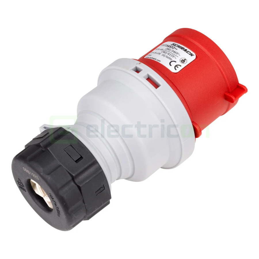 Fișă industriala, CEE fix, 5 poli, 32A, 400V, IP44, cu inversarea fazelor, Schrack, YY734532