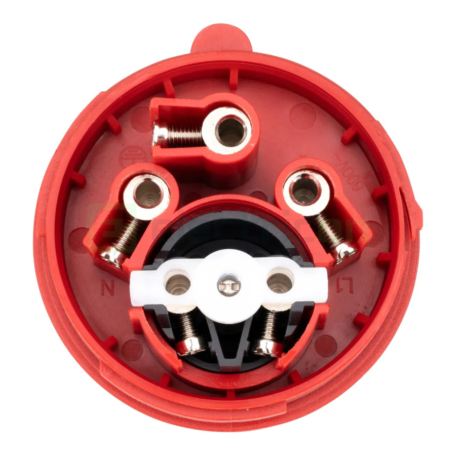 Fișă industriala, CEE fix, 5 poli, 32A, 400V, IP44, cu inversarea fazelor, Schrack, YY734532