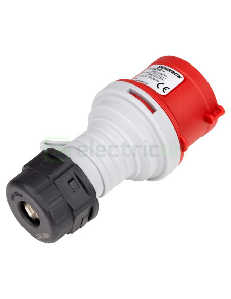 Fișă industriala, CEE fix, 5 poli, 16A, 400V, IP44, cu inversarea fazelor, Schrack, YY734516
