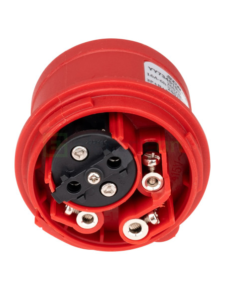 Fișă industriala, CEE fix, 5 poli, 16A, 400V, IP44, cu inversarea fazelor, Schrack, YY734516