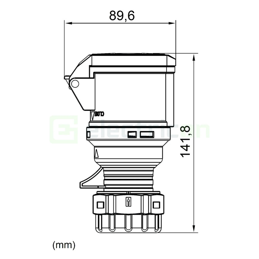 Priză, CEE mobil, 5 poli, 16A, 400V, IP44, Schrack, YY724516