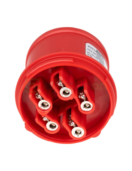 Fișă industriala, CEE fix, 5 poli, 32A, 400V, IP44, Schrack, YY714532