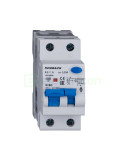 RCBO - Siguranță automată - Disjunctor cu protecție diferențială - tip A curba B 6A 30mA 6kA 1P+N 2M Amparo Schrack AK617606