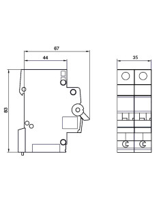 Disjunctor MCB C40A Hager - MCN240 2