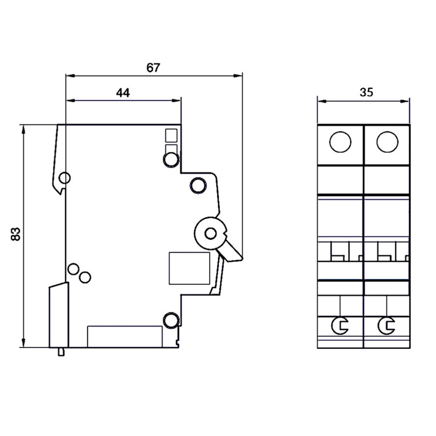 Disjunctor MCB C40A Hager 2P