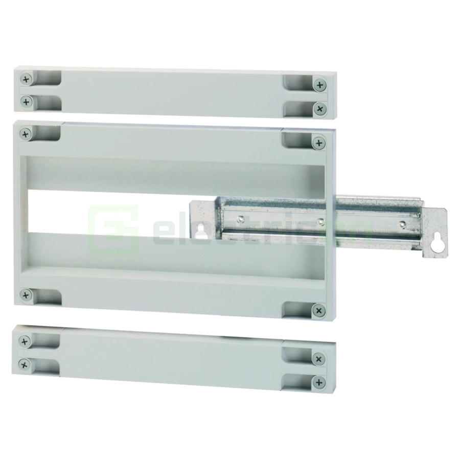 Șină DIN cu plastroni pentru dulapuri Orion cu lățime 400mm, 16 module, înălțime 300 mm, Hager, FL371A - Electricon.ro