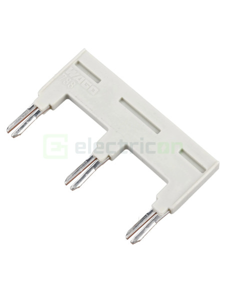 Conector Wago Jumper 3 cai, izolat, gri, Wago, 788-114 – montaj rapid și sigur în aplicații electrice diverse