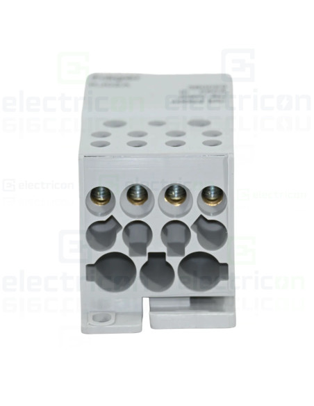 Bloc distribuție 95mm² Bloc distribuție terminal, 1P, 250A, 1x95mm²+2x35mm²+5x16mm²+4x10 mm² lățime 45mm, Hager,  KJ02A – montaj