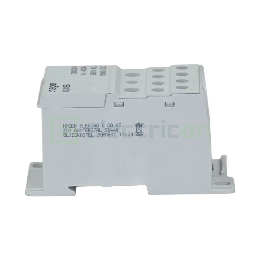 Bloc distribuție 185mm² Bloc distribuție terminal, 1P, 400A, 1x185mm²+2x35mm²+5x16mm²+4x1,5-10 mm² lățime 45mm, Hager,  KJ02B – 