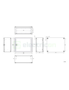 Dulap metalic cu contrapanou și ușă, IP66, 400x500x210 mm, Schrack, WSA4050210 - Electricon.ro 2